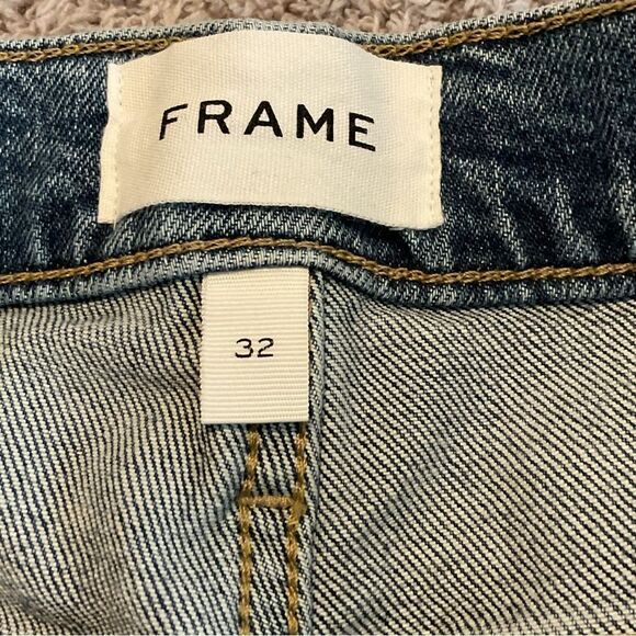 Frame L’Homme Cut Off Denim Blue Jean Shorts in Shoredale Men’s Size 32 - Picture 7 of 8